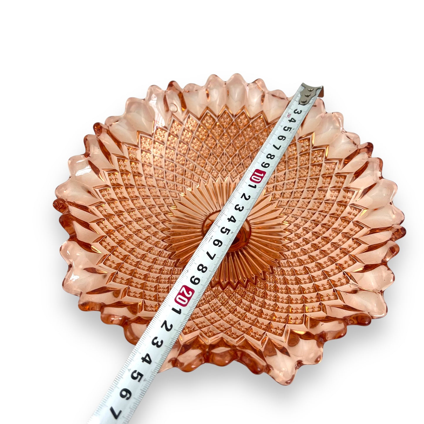 Pink Art Glass Comport Table stand Bowl