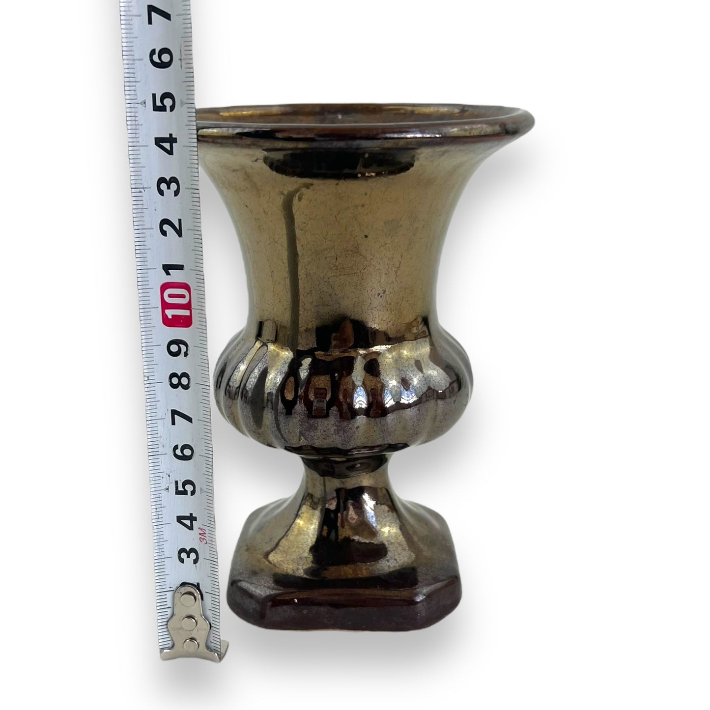 Bronze Brown ceramic urn shape vase