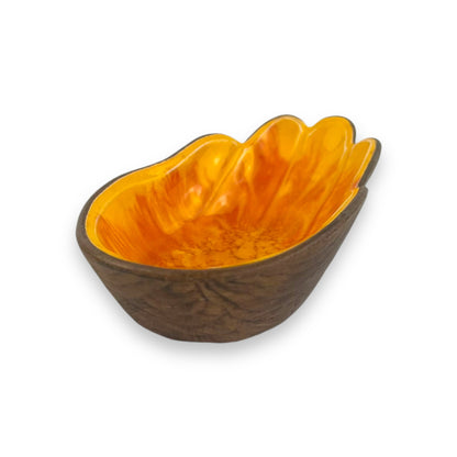 1962 Treasure Craft Hamsa Hand Ashtray | Mid-Century Glazed Ceramic Bowl
