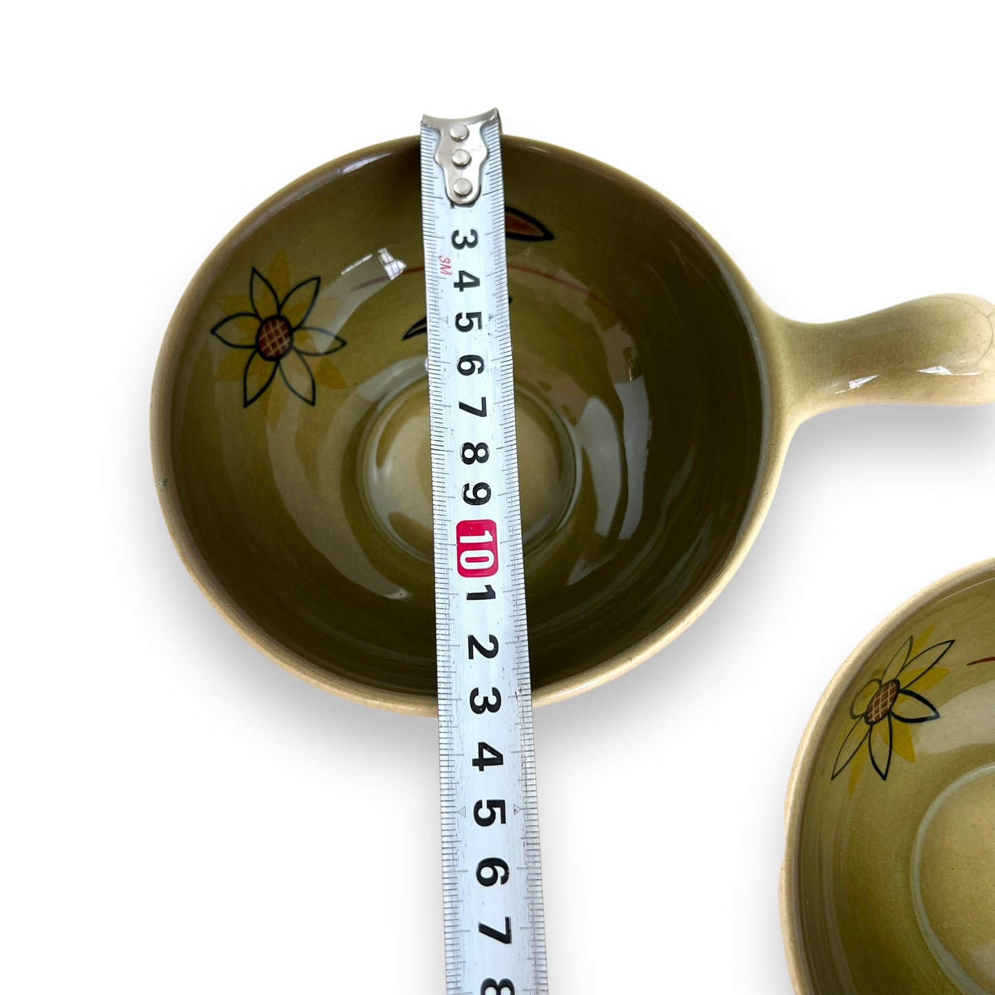 Terra Ceramics Ramekin Set of 2 with flower Handpainted design