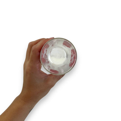 Red and white flower glass set of 6