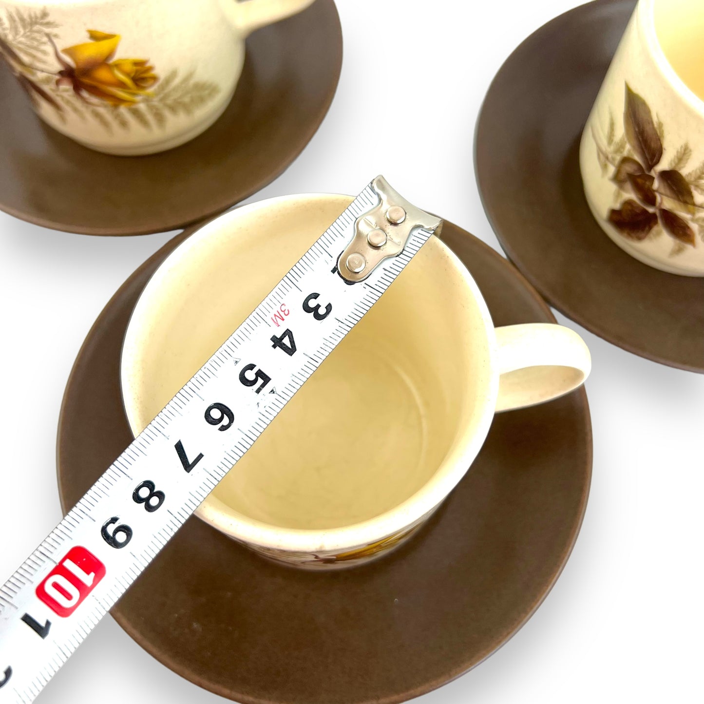 Yellow Rose Teacup & Brown Saucer - Johnson Australia