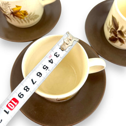 Yellow Rose Teacup & Brown Saucer - Johnson Australia
