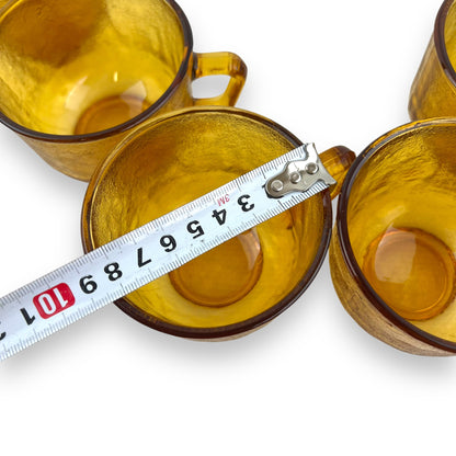 Arcoroc Sierra Amber glass cup set of 6