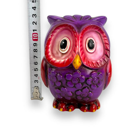 Purple Owl Money Box