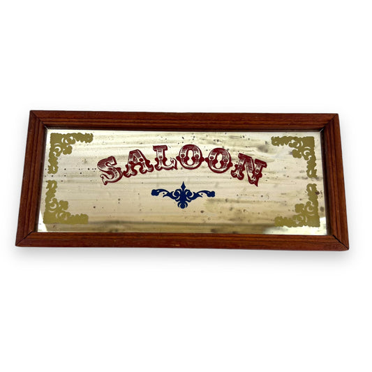 Saloon Glass Mirror Framed Bar Sign