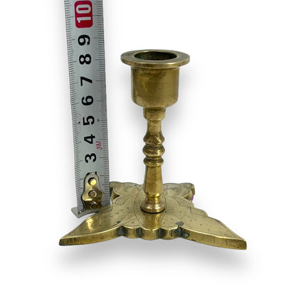 Brass Moth Candlestick Holder