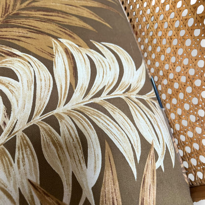 Cane Two Seater Lounge Palm Pattern Upholstery