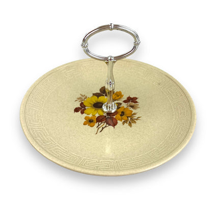 Johnson Australia Cake Plate with silver carry handle