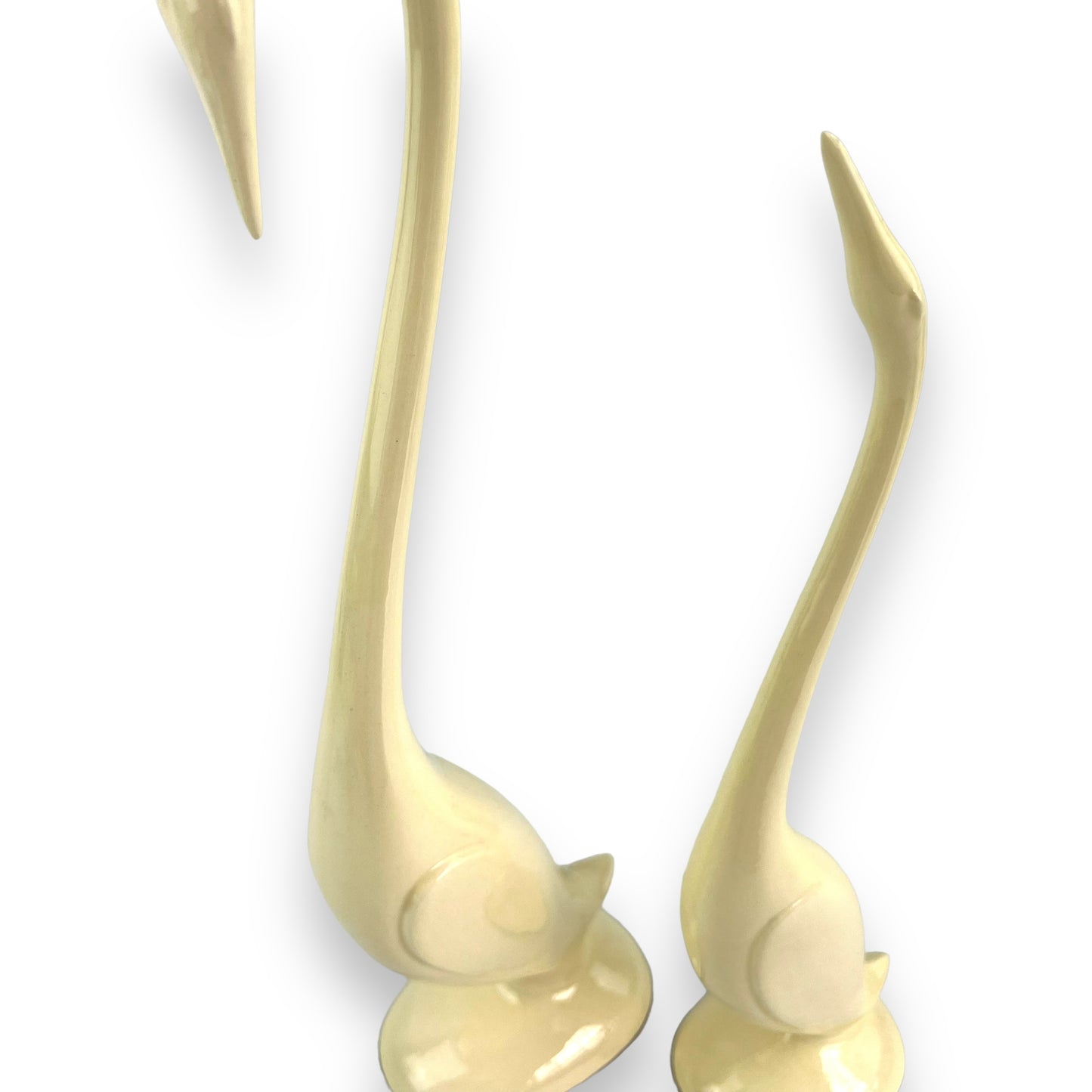 Cream Bird Statue Pair