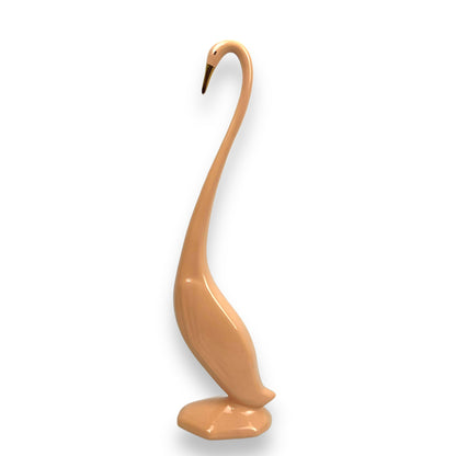 Large Pink & Gold Bird Statue
