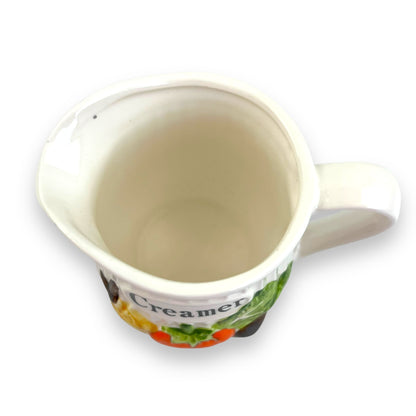 Creamer Jug with vegetables art