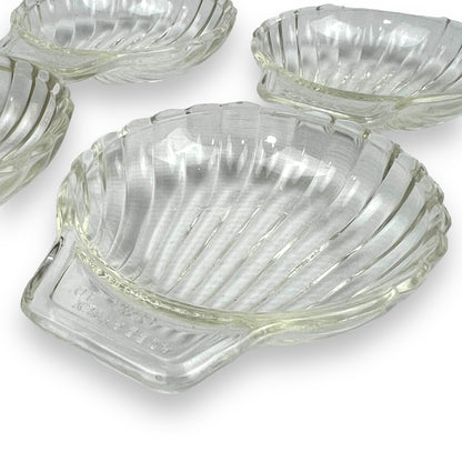 Glass Shell Dish x4 Agee Pyrex