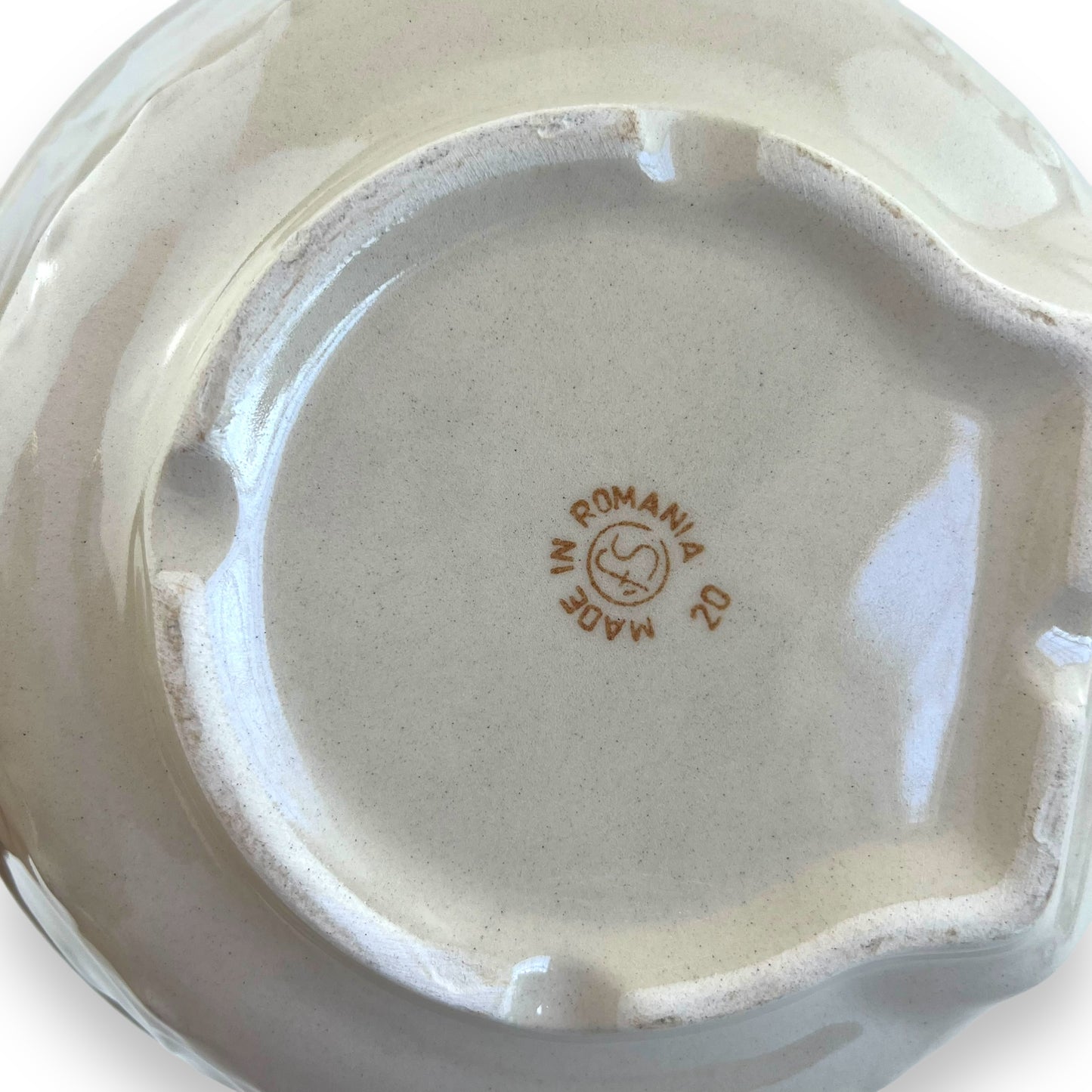Cream Ceramic Mixing Bowl - Made in Romania.