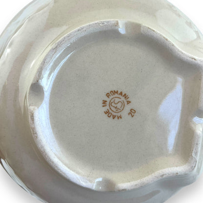 Cream Ceramic Mixing Bowl - Made in Romania.