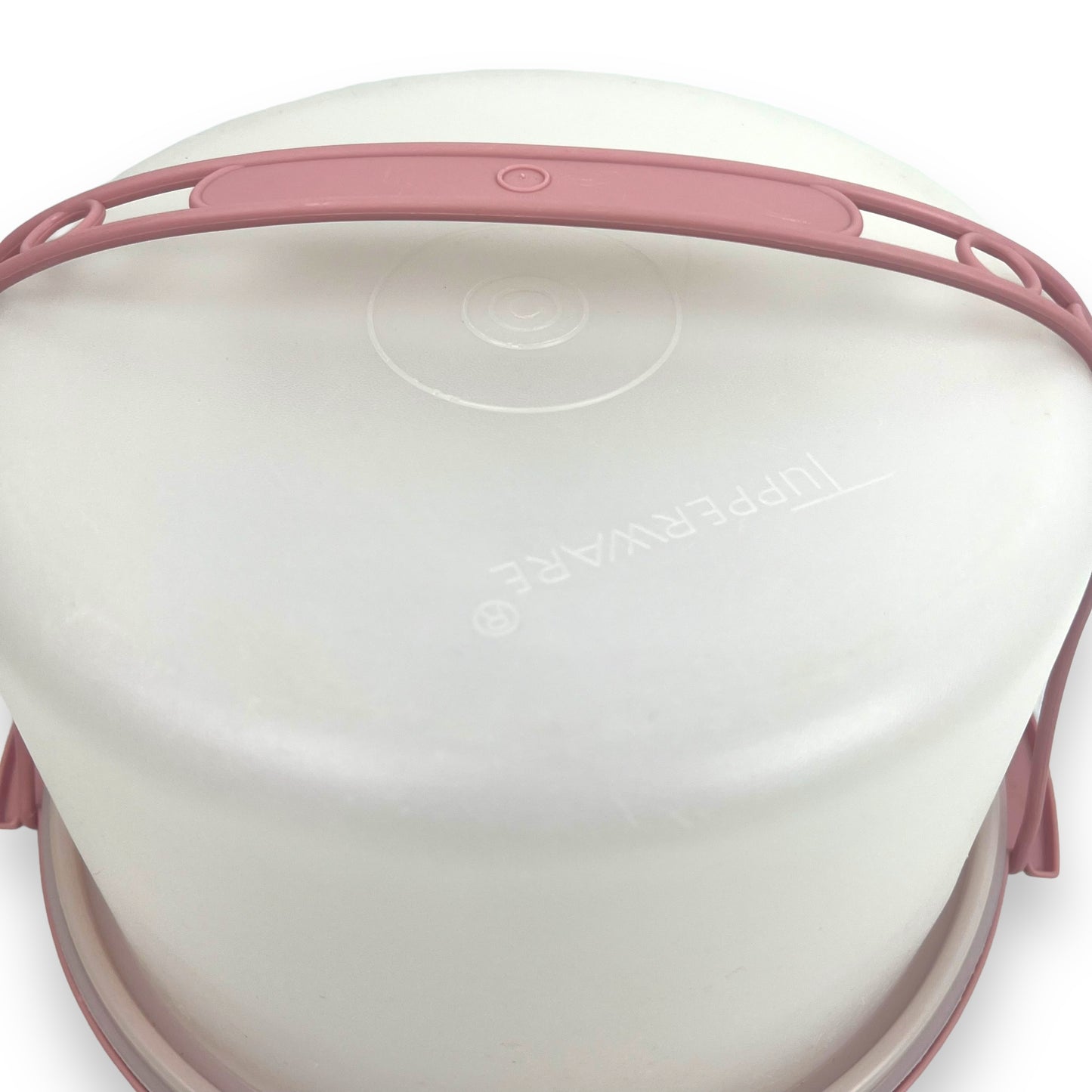 Vintage Pink Tupperware Round Cake Carrier Storage Container
