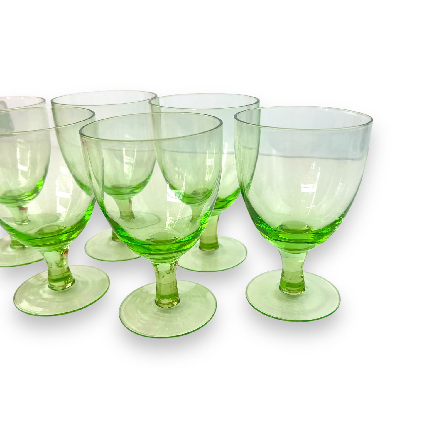 Green Wine Glass Set of 6