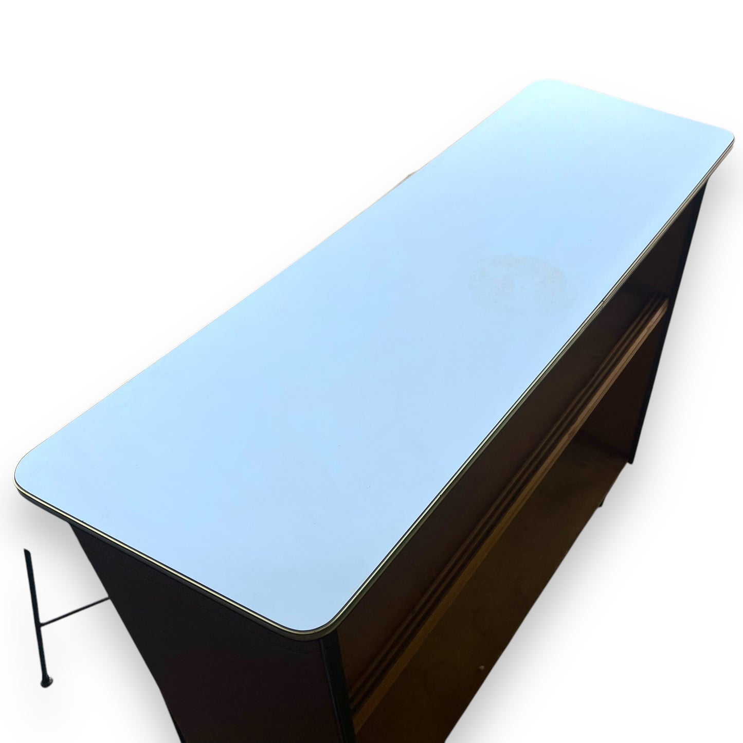 Retro Bar & Stool Set – Gold Vinyl