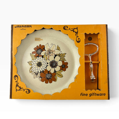 Johnson of Australia Floral Cake Plate & Server Gift Set – Original Box