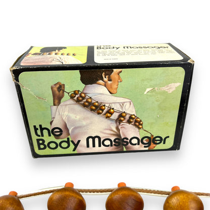Wooden bead body massager in original box