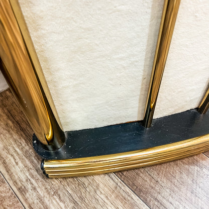 Curved Brass & Black Bar / Console Cabinet