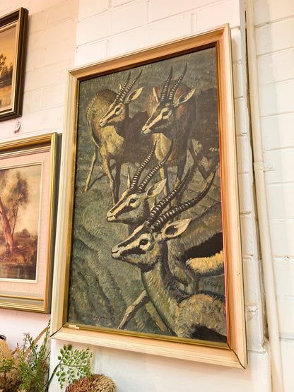 Keith Shackleton – Gazelle Vintage Framed Art Print