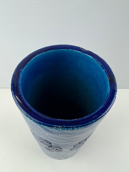 Bitossi Blue Flower Pattern Ceramic Vase – Made in Italy