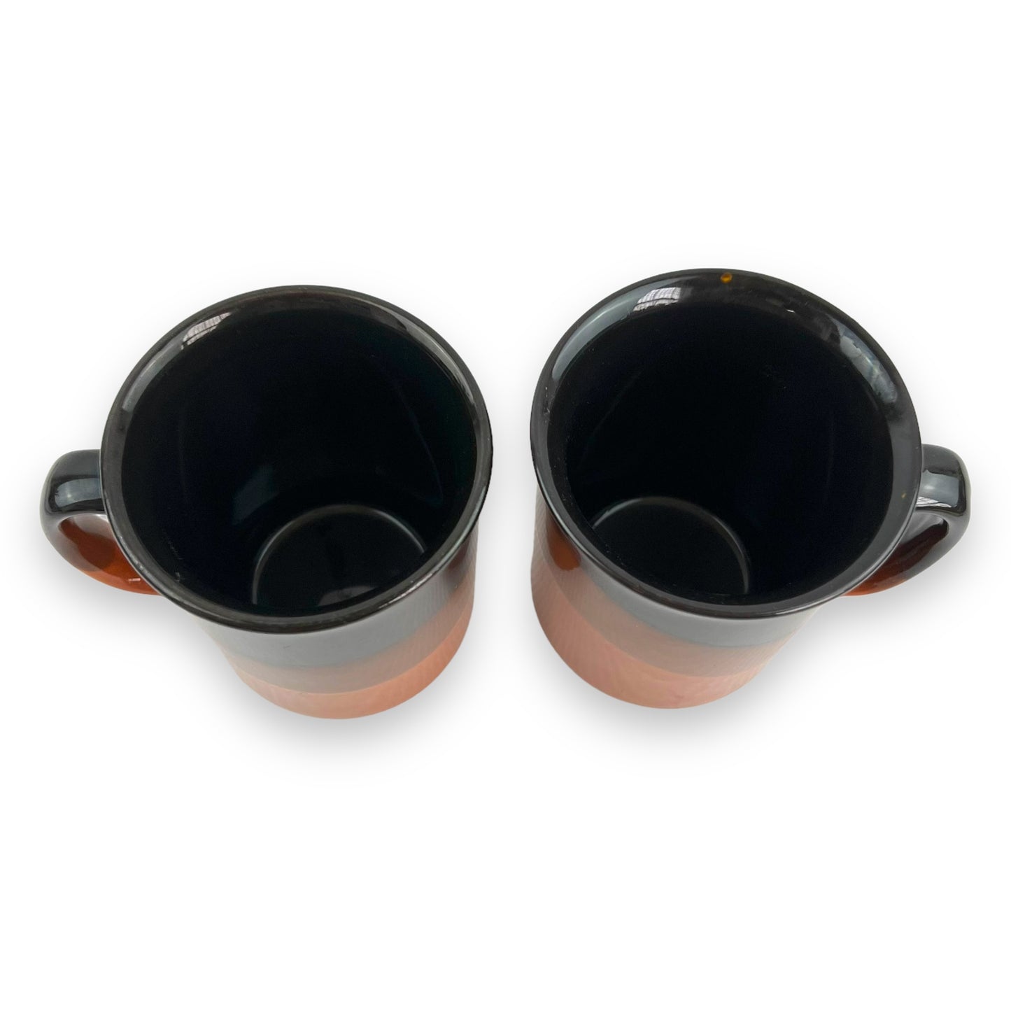 Black & Brown Stripe Mug Set of 2