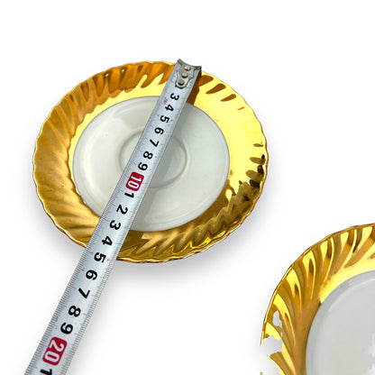 Gold Teacup, Saucer and Side Plate Trio