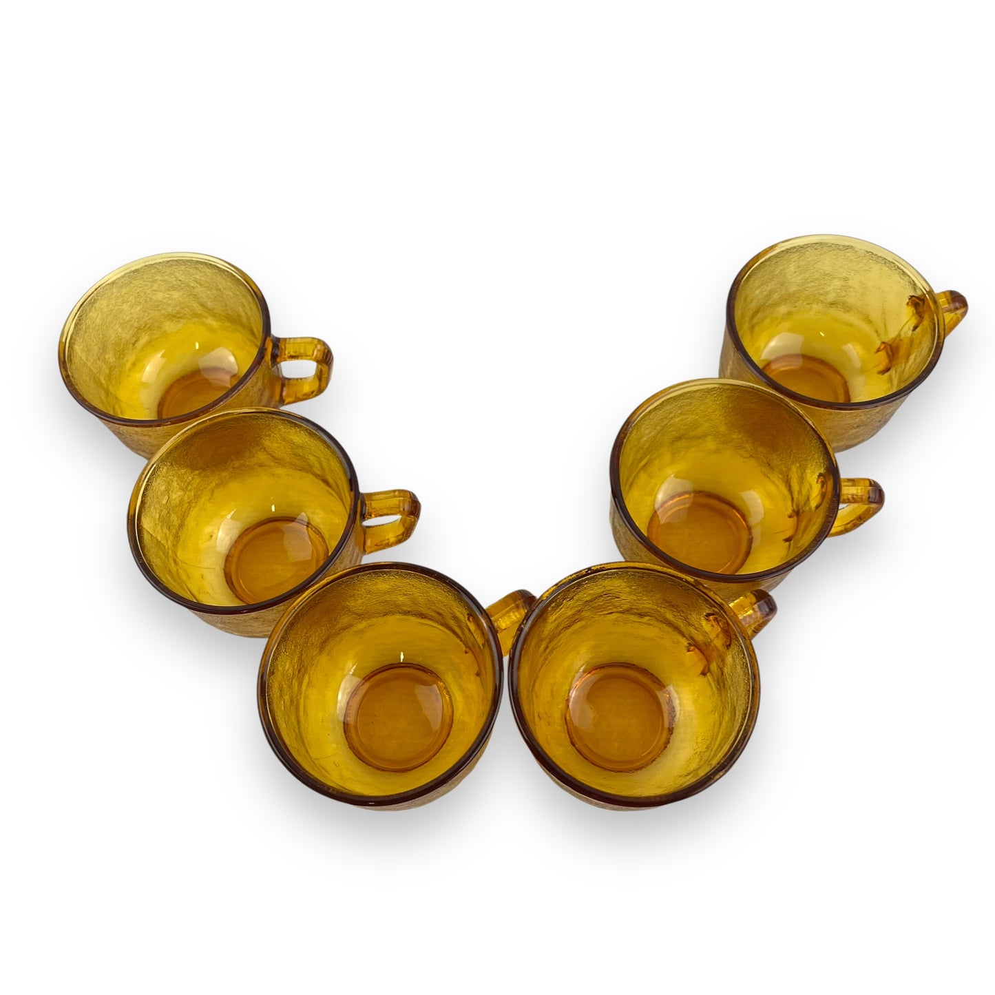 Arcoroc Sierra Amber glass cup set of 6