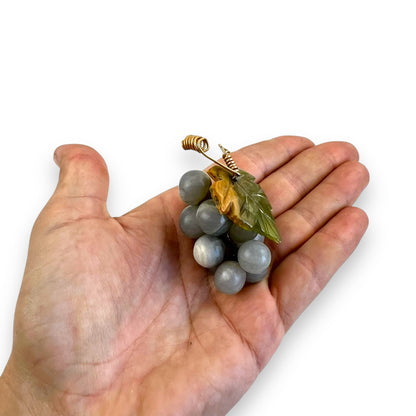 Jade Grape Cluster Pendant with Wire-Wrapped Detailing