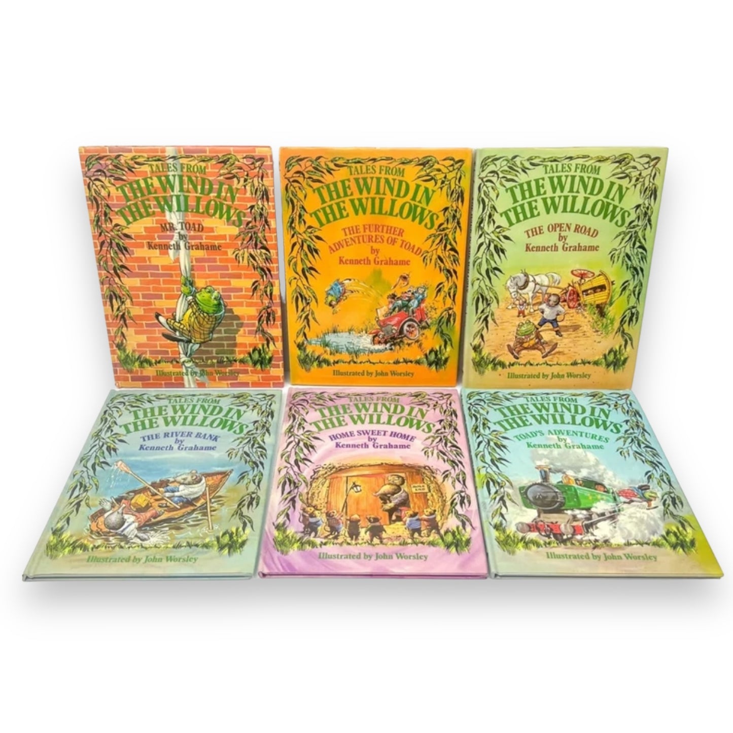 Tales From The Wind in the Willows Book Set of 6 - by Kenneth Grahame - 1983 Childrens Hardback Book - Chartwell Books