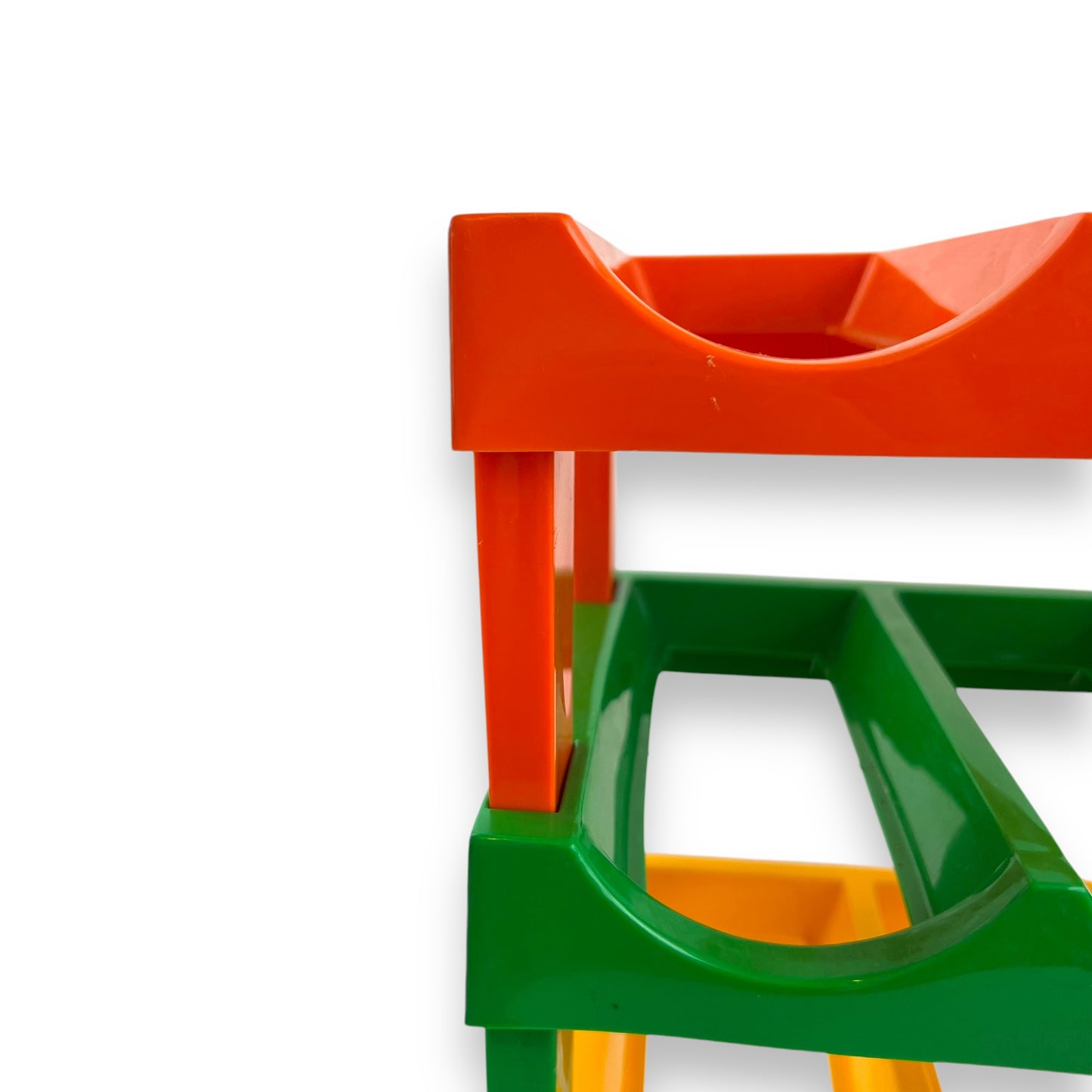 Orange, Green & Yellow Plastic Stacking Bottle Holder