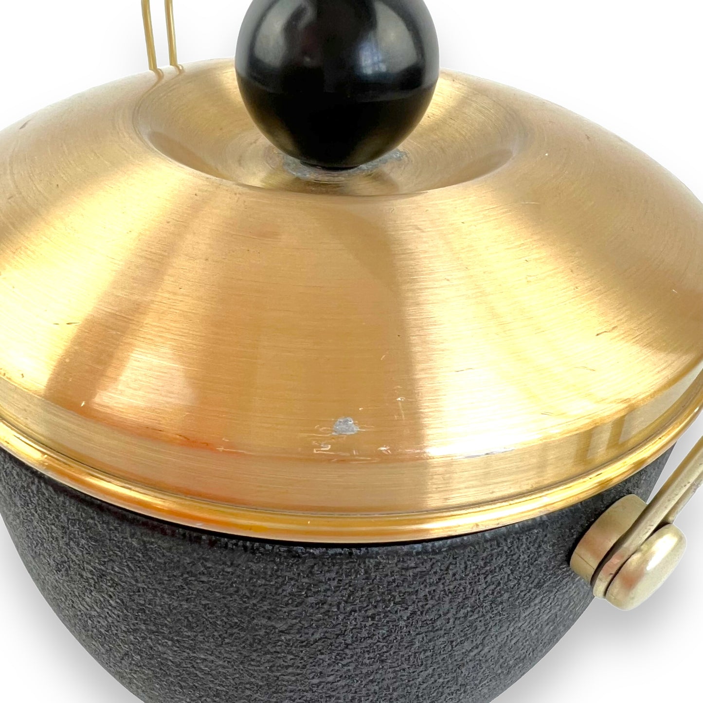 Black and Gold Atomic Ice Bucket with Ball Handle