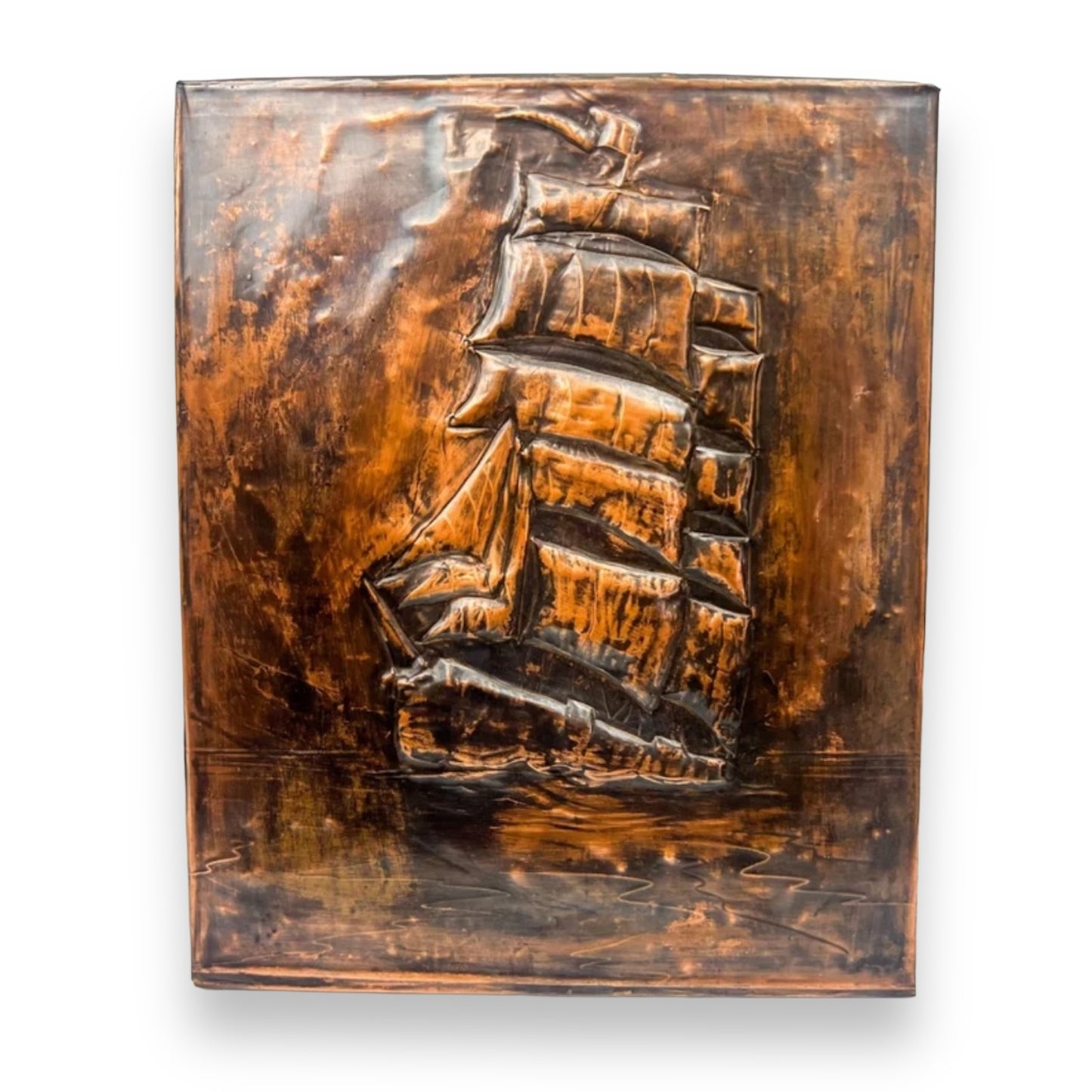 Sailing Ship Pressed Metal Artwork