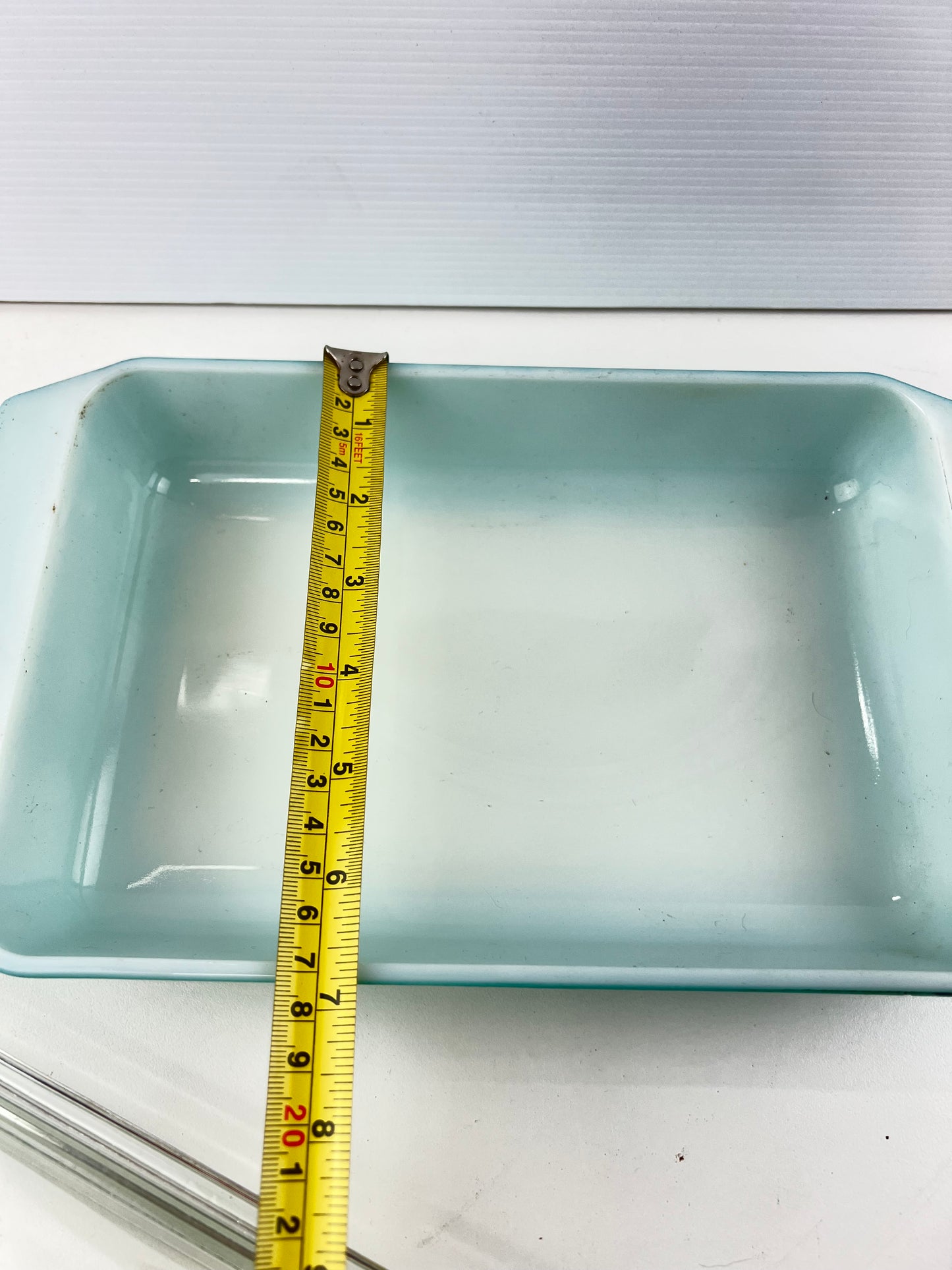 Pyrex Snowflake Turquoise Casserole Dish with Lid