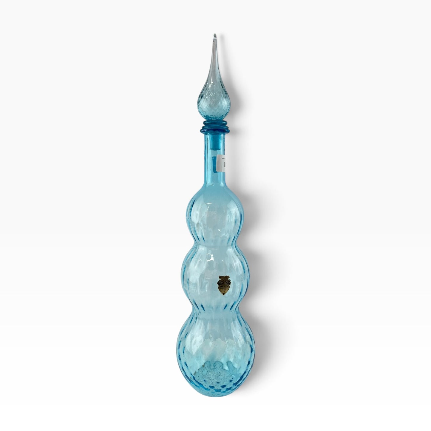 Toscany triple gourd blue glass genie bottle