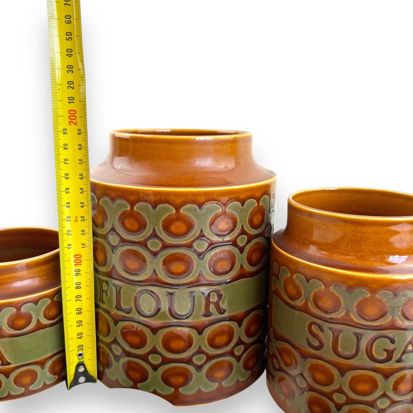 Hornsea Canister Set- Flour, Tea, Sugar & Coffee