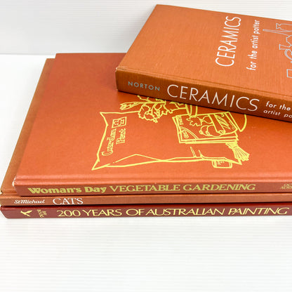 Brown Hard Cover Book Bundle
