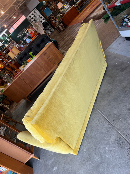 Fler Yellow Velvet Three-Seater Lounge