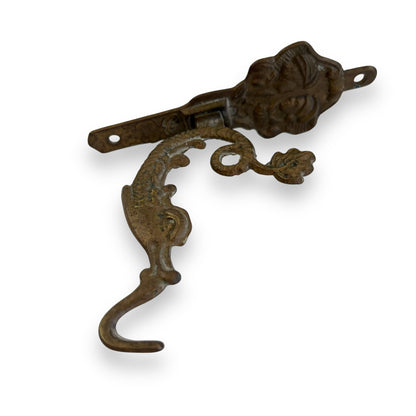 Brass wall hook for bell or keys