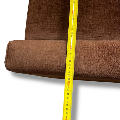 Brown Velour Sofa Bed – Button Back with Fold-Out Mattress
