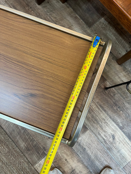 Record Storage Rack with Stereo Shelf on Castors