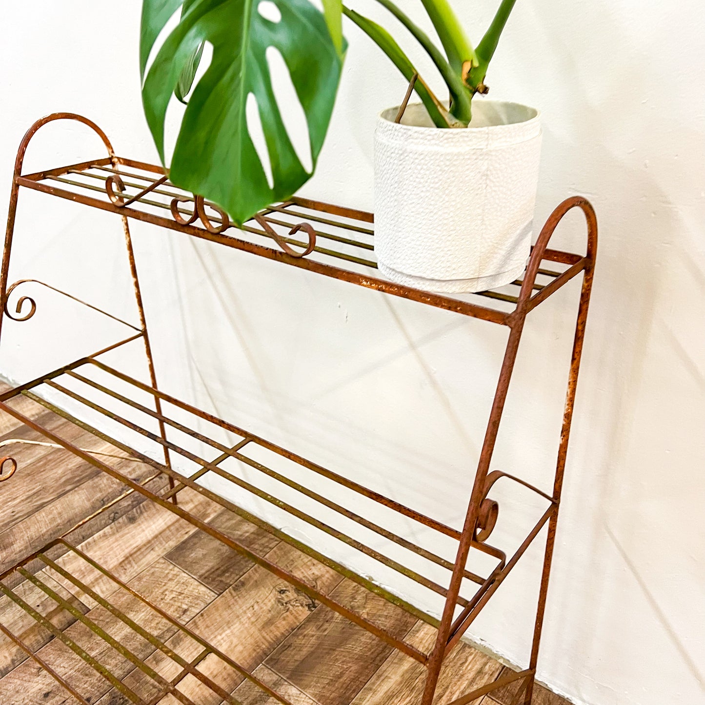 Vintage rusty plant stand