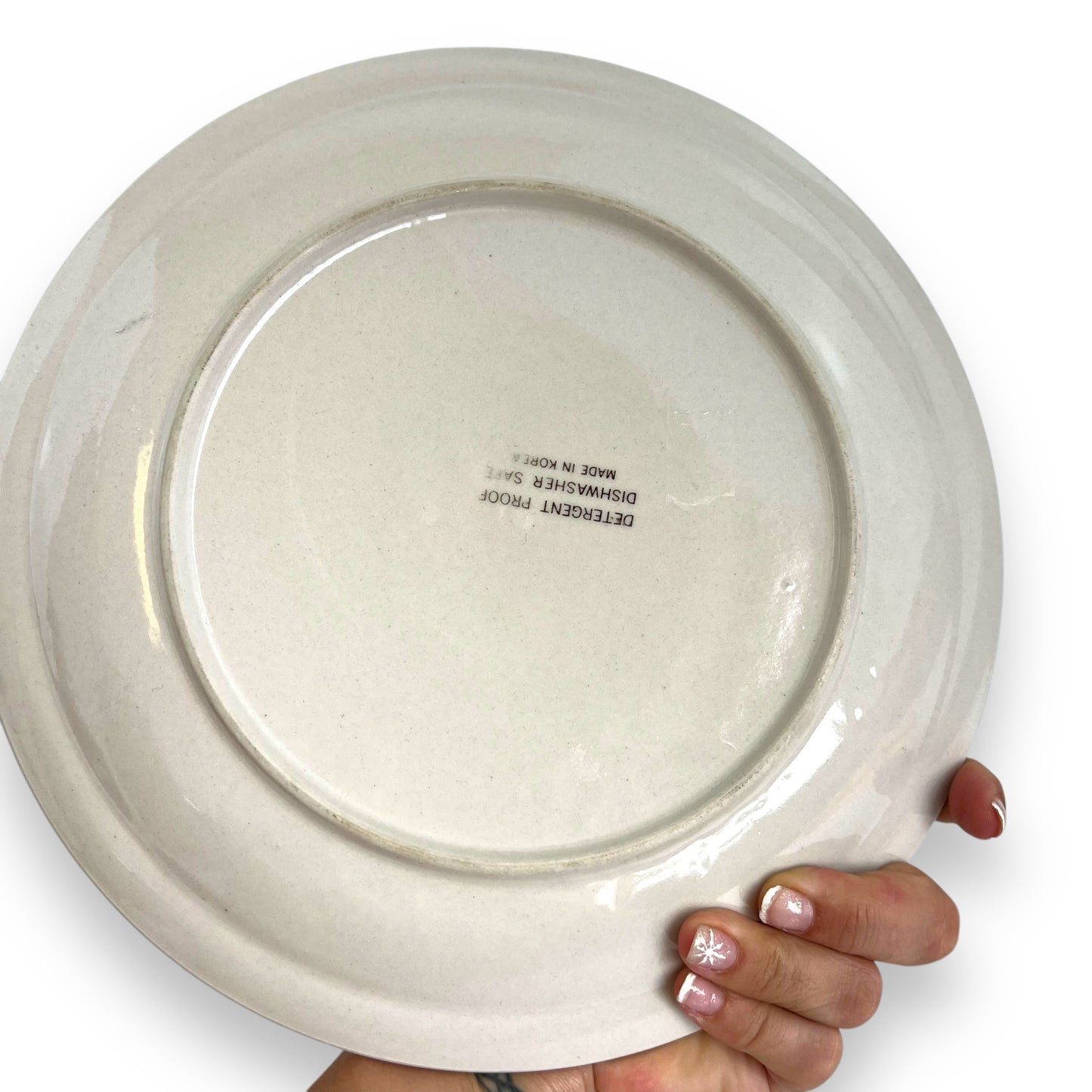 Brown pattern Floral Dinner Plate - Made in Korea