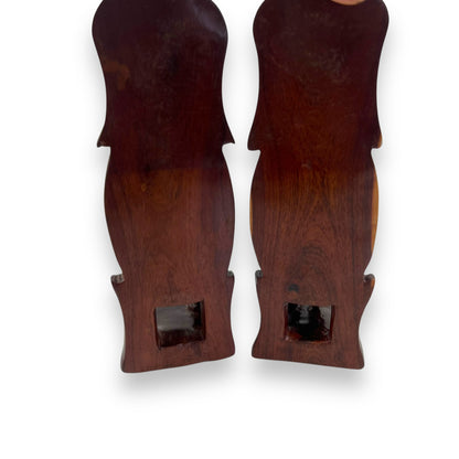 Wooden Hippo Bookends
