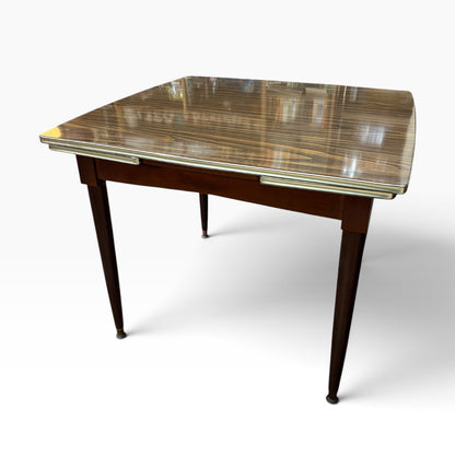 Brown Laminate Drop-Leaf Dining Table
