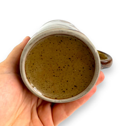 Brown Love heart flower mug