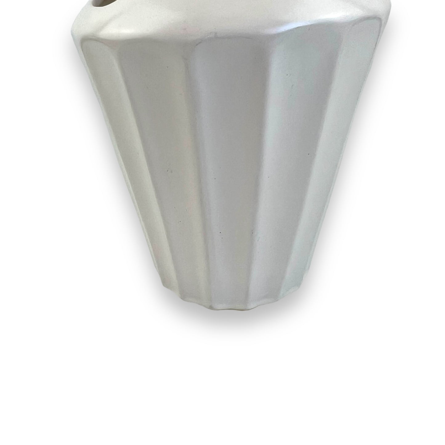 Raynham White Vase with cutout sections around edge