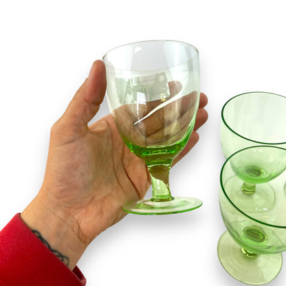 Green Wine Glass Set of 6